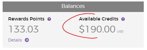 available-credits