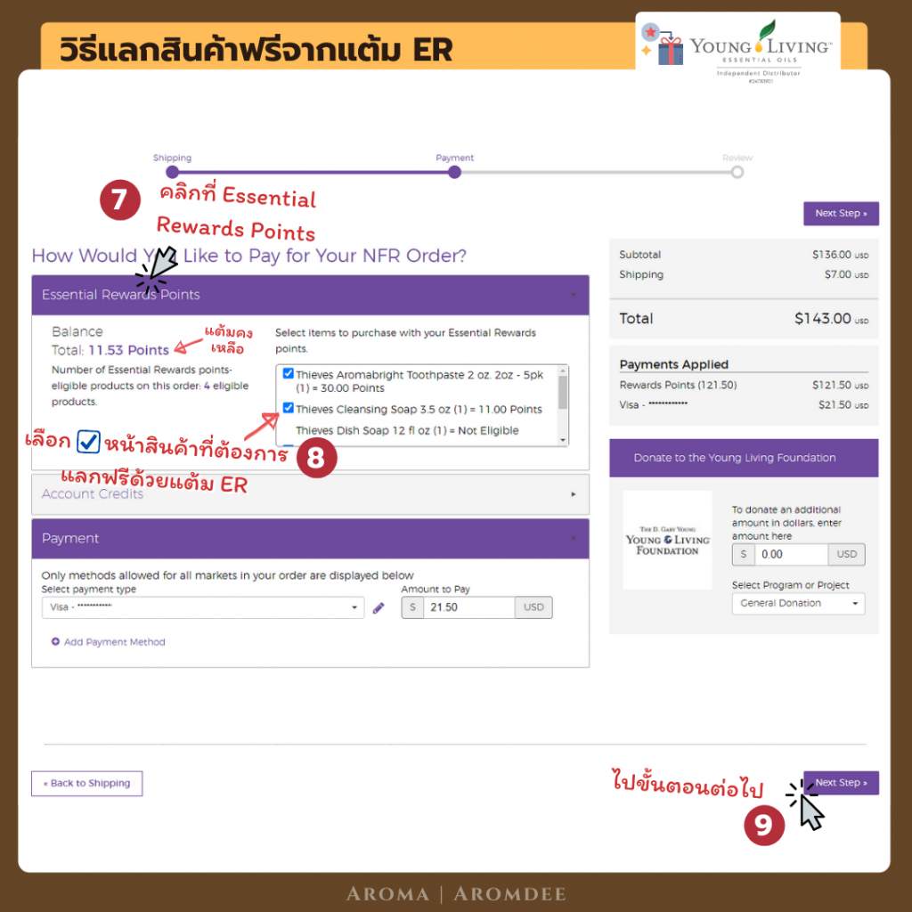 ภาพประกอบเนื้อหา รีวิว Young Living Essential Rewards คืออะไร? ทำไมใครๆก็ว่าดี!? redeem er 4